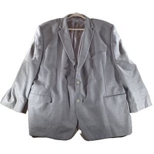 Lauren Ralph Lauren Silk Wool Blazer Sport Coat 56R Beige Plaid